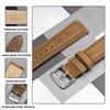 Anbeer 18mm Leather Watch Band with Quick Release Replacement Stainless Steel Buckle, Earth Tone and Silver Buckle
