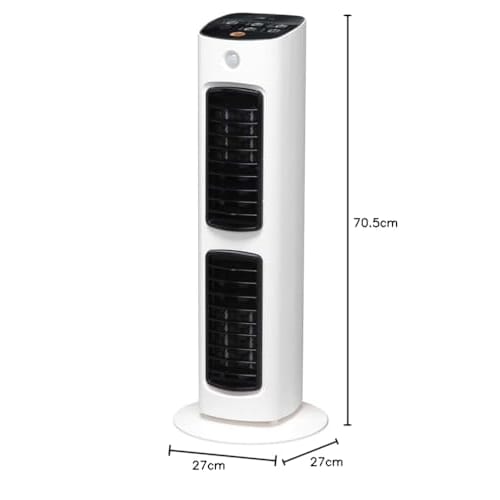 Iris Ohyama Ceramic Fan Heater Ceramic Heater Tower Type Slim High Type Switchable Up and Down Room Temperature Sensor Air Blower Function Human Senso