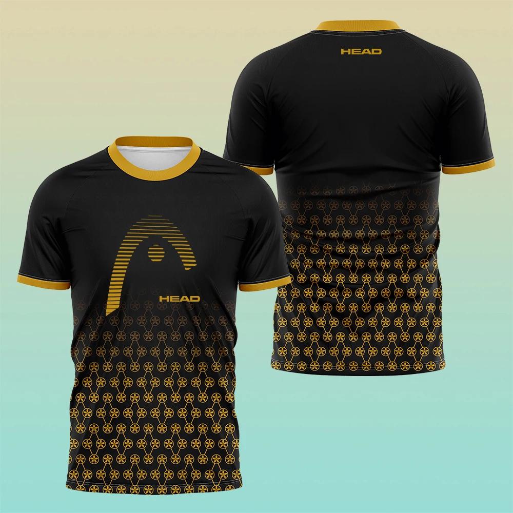 Sommer 3D-Druck Herrenbekleidung Hochwertiges Atmungsaktives Sport-T-Shirt Outdoor Tennis Badminton Training Kurzarm Lässiges Bequemes Top T-Shirt