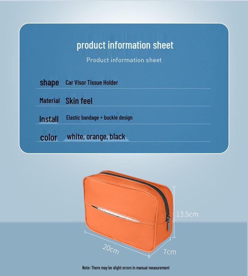 Car Tissue Box Seat Back Hanging Bag for 25 Models L6-L9 & I8 MEGAONE Edition