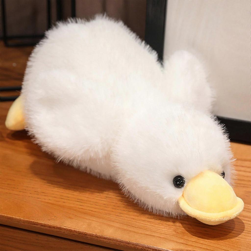 Cute Explosive Hair White Duck Doll Toy Yellow Duck Soothing Sleep Big Goose Pillow Day Gift for Female (Toy Playsets)