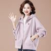 Women Oversized Hooded Sweatshirt Casual Loose Fit Fashion Zip Up Jacket