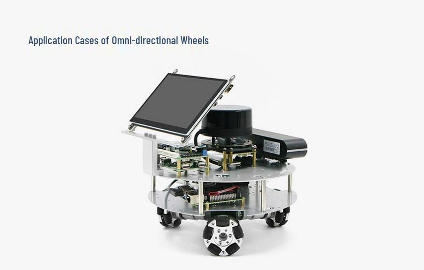 High Load 203mm Omnidirectional Metal Hub Caster Wheel for Smart Cars (40KG Capacity)