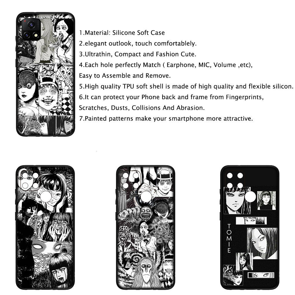 Cover for iPhone 17 16 15 Xiaomi Poco Redmi Note 14 13 12 8 Pro Max 9 16e Samsung Galaxy S25 S24 S23 OPPO Huawei Tomie Junji Ito Collection Phone Case