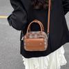 Einfache Handtasche kleine quadratische Tasche Damen Sommer neue Mode Trend Karomuster Schulter Messenger Bag