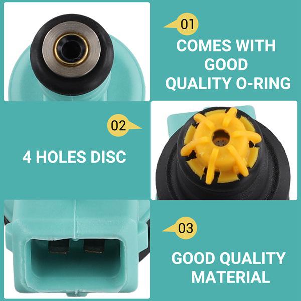 Sada 6 vstřikovačů paliva (0280150415) pro Jeep Wrangler 4.0L