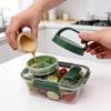 Salad Jar with 4-Compartment Spice Box Leak-Proof Meal Prep Container with Built-in Dressing Section BPA-Free Plastic Salad Container