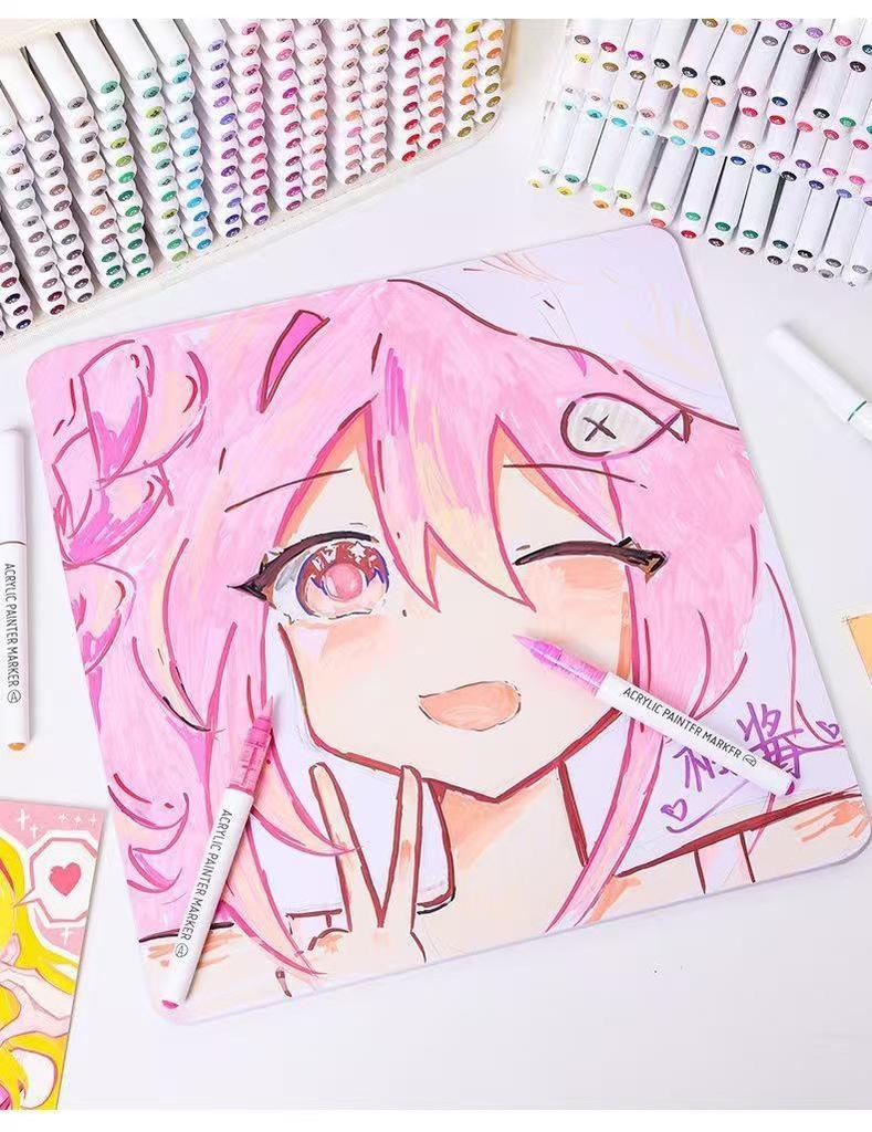 Blue Fruit 240-Color Liquid Ink Acrylic Marker Set for Kids' DIY Painting & Art Projects