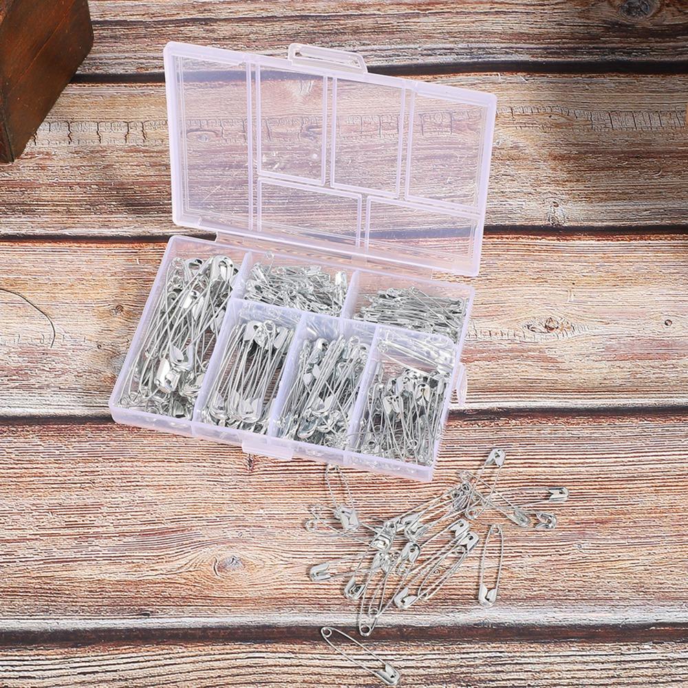 250pcs 6 Sizes Safety Pins metal Assorted Safety Pins Durable Sewing Pins Clothes Accessories