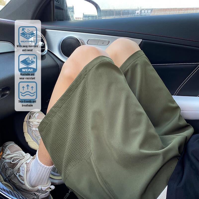 VUUG Men s Summer Casual Loose Fit Drawstring Shorts L