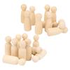 10 Pcs Wooden Peg Doll 75mm 3.0in Safe BurrFree Develop HandsOn Skills DIY Accessories for Decoratio