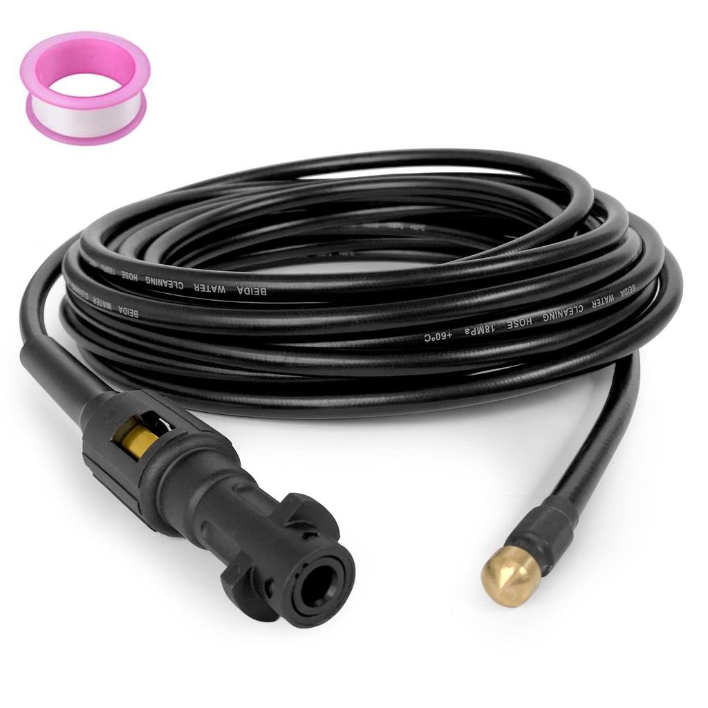 NAMOTEK Pipe Cleaning Hose, Compatible with Kärcher, Pipe Cleaner Hose, 10m, for Pipe Cleaning, Compatible with K2, K3, K4, K5, K6, and K7