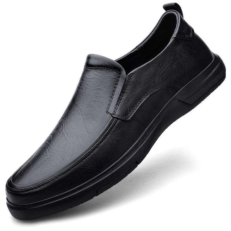 Male Comfortable Walking Flats High Quality Dress Loafers Mens Genuine Leather Slip on Shoes 2025 All-match Mens Casual Shoes