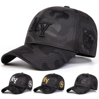 Unisex Letter Personality Embroidery Hip Hop Baseball Hat Camouflage Caps Spring Autumn Outdoor Leisure Hats Travel Accessories for Women Men