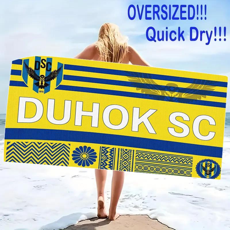 DUHOK SC Print Beach Towel, Large Soft Quick Dry Towel for Beach Camping Swimming