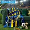 Custom Name Juniors Crest Blanket Lightweight Ideal Bedding Blanket Perfect for Travel, Camping, Living Rooms, Sofas, Christmas Gift