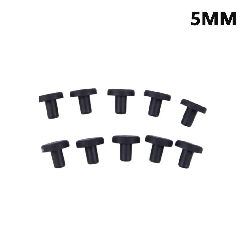10Pcs Black Silicone Rubber Snap-on Hole Plug  3 3.5 5  8 to 12mm Blanking End Caps Seal Stopper