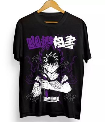 Hiei Yu Yu Hakusho Kuwabara Kurama Yusuke Hiel Anime Unisexga Black Tshirt