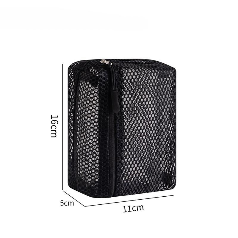 1pc Portable Breathable Cosmetics Mesh Bag Make Up Organizer Bag Travel Toiletries Storage Bag Multifunctional Pouch