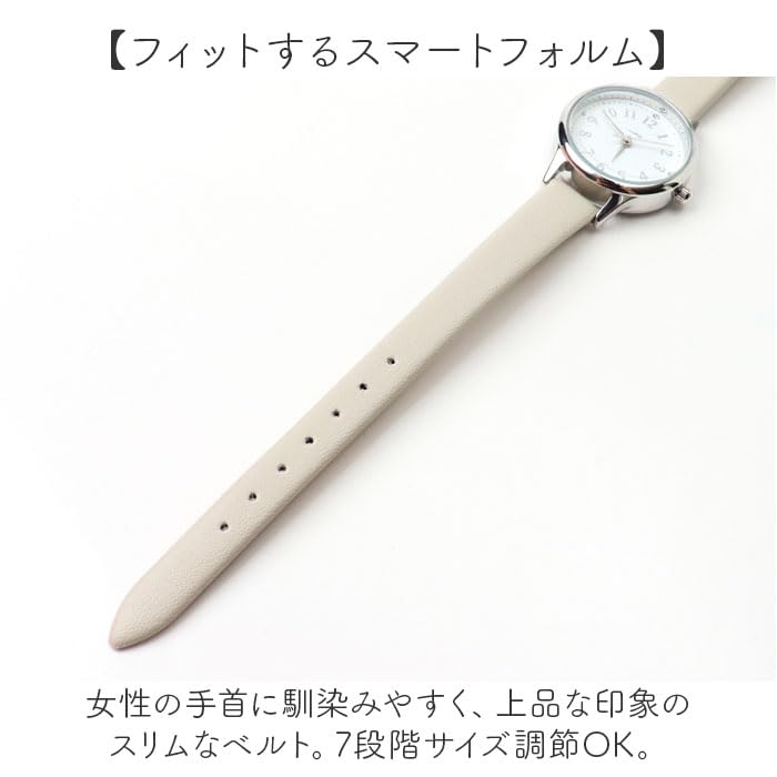 Fieldwork Analog Wristwatch with Barrette and Faux Leather, JN049-3, Pink