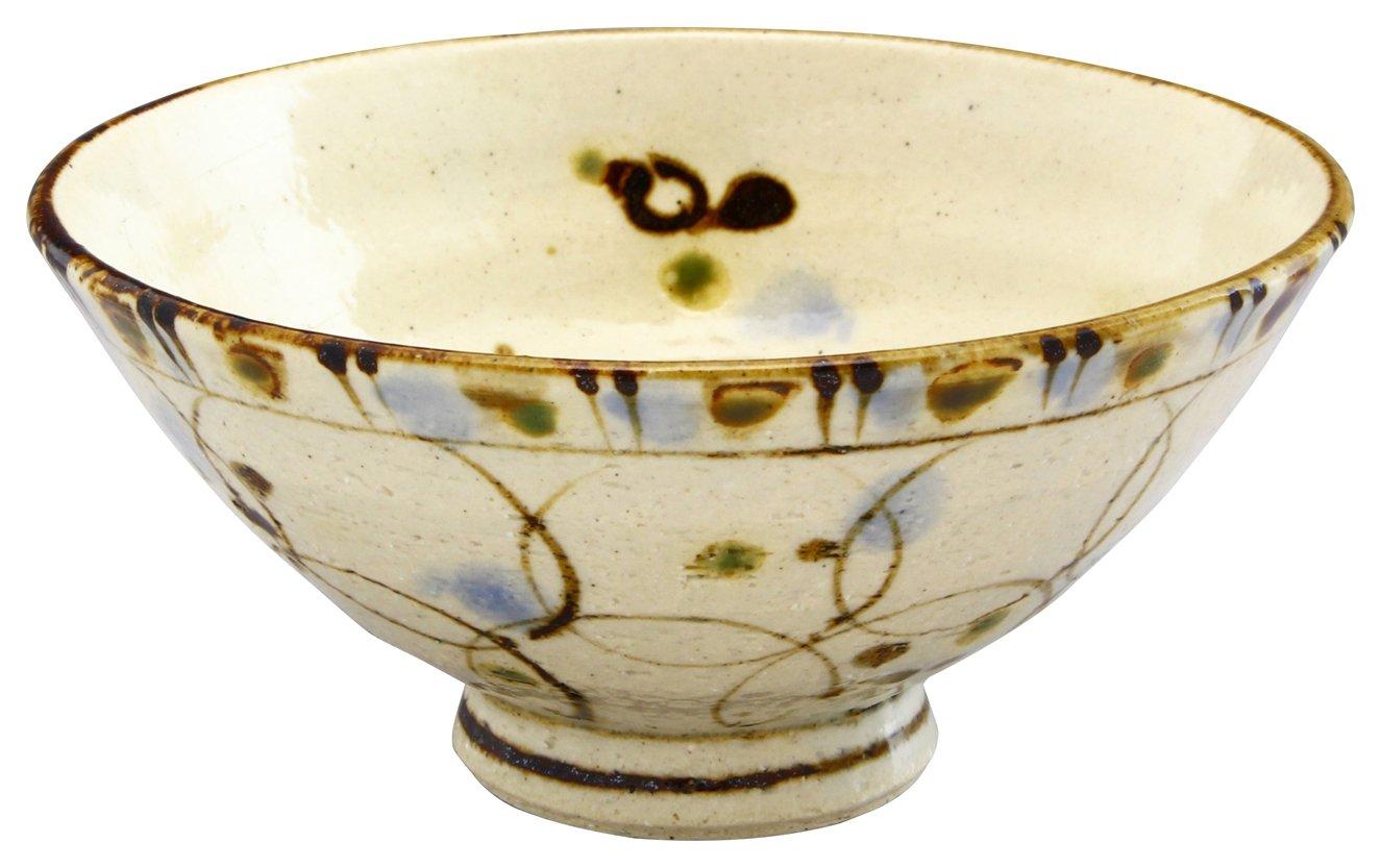 

Mino ware by Takumiko and easy to Rice tea diameter Mizuwa flower made in Light hold bowl, bowl, small, approx. 12cm, pattern, lightweight, Japan, кремовый