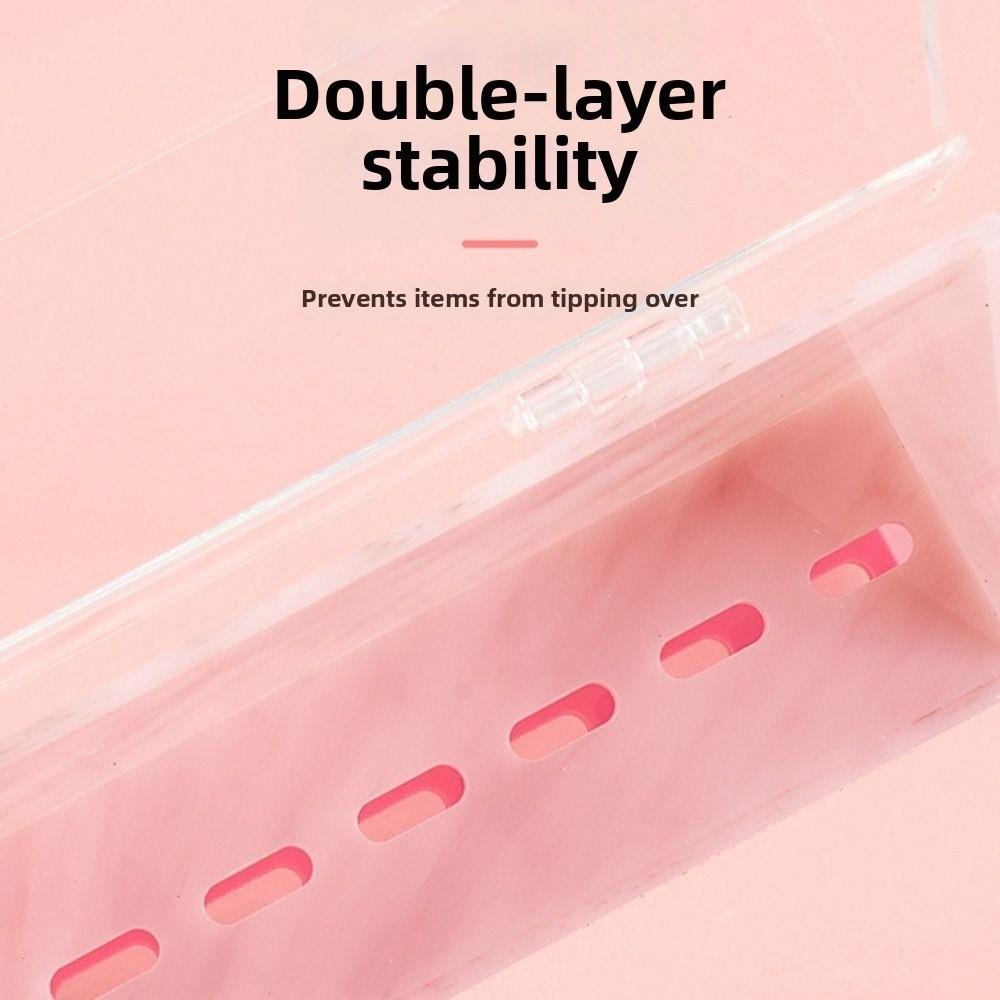 Large Capacity Tweezers Storage Box Dustproof Tweezers Organizer Eyelash Display