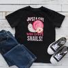 Girl Who Loves Snails T Shirt Womens Kids Toddler Long Sleeve SweaT Vintage Washed Fashion Graphic Breathable Casual Versatile