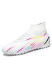 Training Leisure Dual-use TF Soccer Boots Adults PU Mesh Cloth Reinforced Rubber Stud Anti-slip Wearproof Daily Turf Athletic Sh