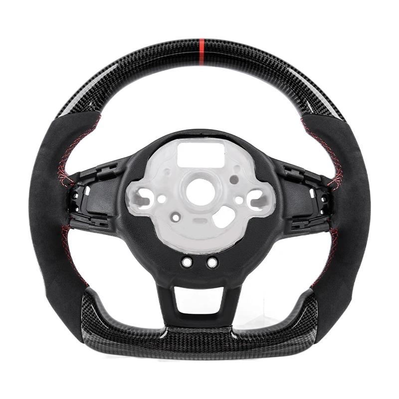 Pro Volkswagen Golf 7 MK7 7.5 GTI GTD GTE R 2013-2020 Polo GTI Tiguan Passat DSG Volant z uhlíkových vláken Perforovaná kůže