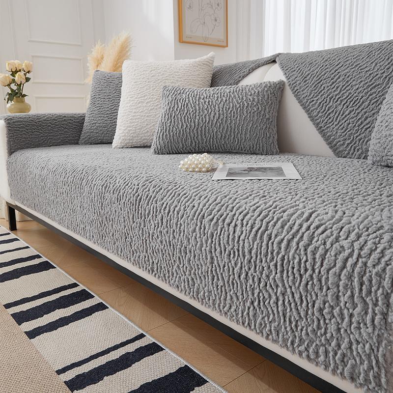 Thicken Plush Sofa Cover Winter Warm Sofa Mat Towel for Living Room Soft Touch Sofa Slipcovers L Shape Couch Covers Home Decor