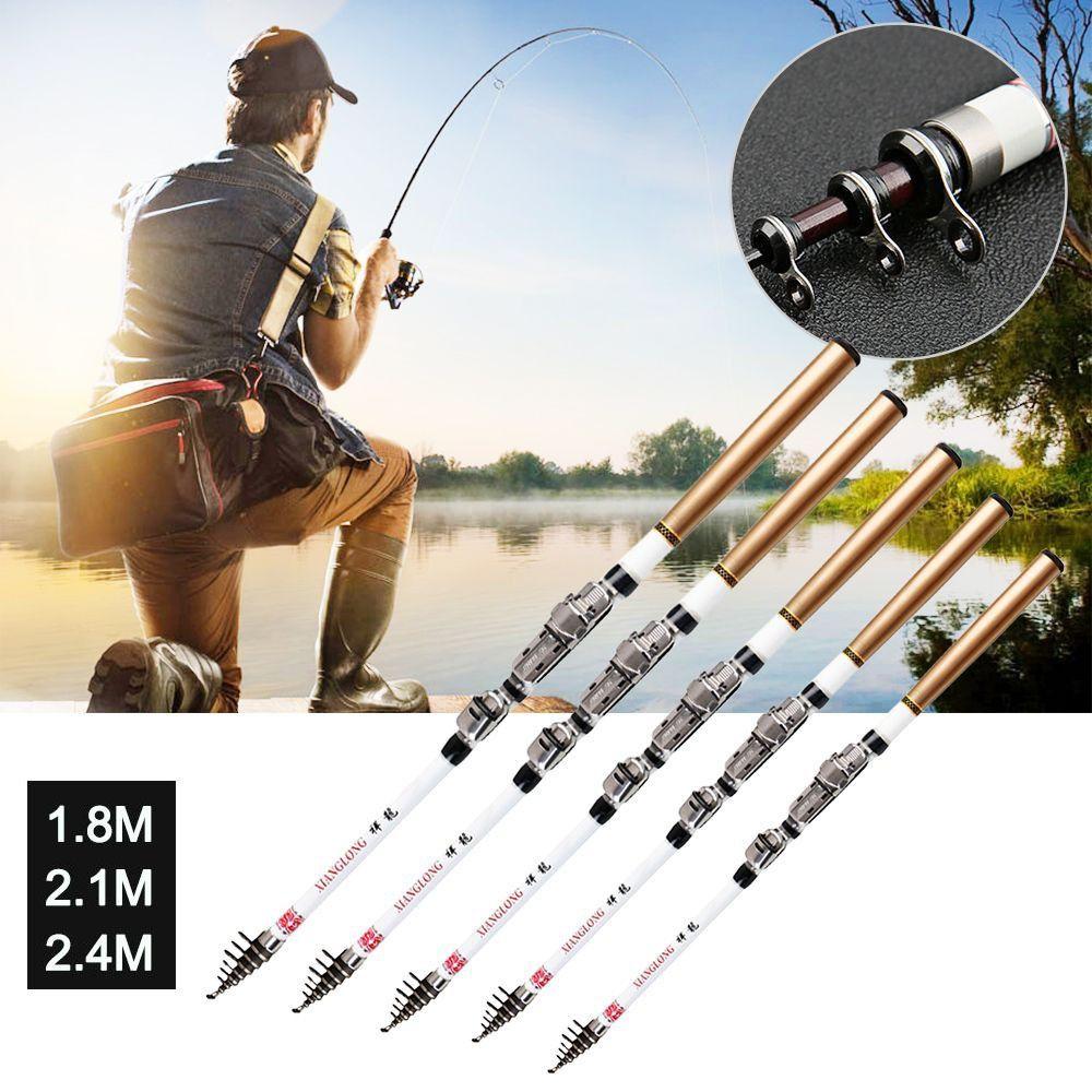 

2.1M 1.8M 1.5M Mini Fishing Rod Fishing Tackle Stream Hand Pole Durable Carp Feeder