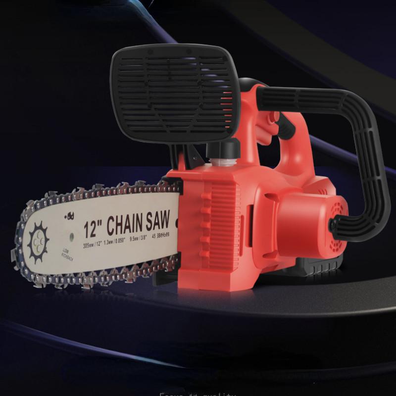 Portable Brushless Electric Chain Saw Rechargeable Handheld Pruning Saw Household Logging Power Tool