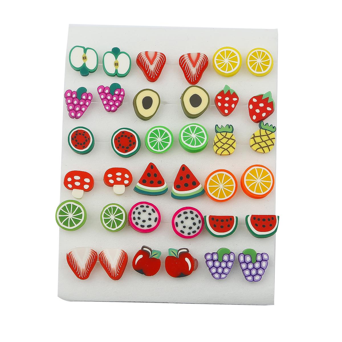 

18 пар изысканных маленьких серег-гвоздиков, наборы для женщин и детей, ювелирные изделия из сережек