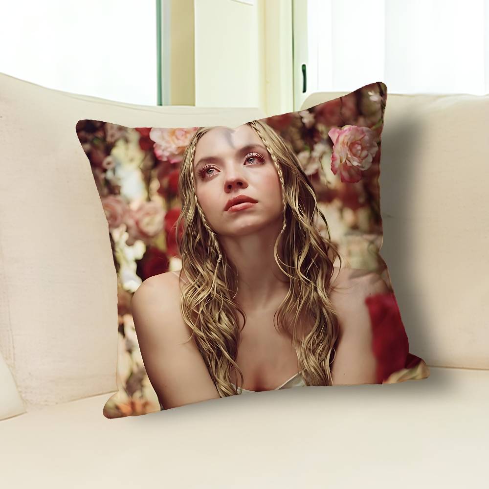 Actor S-Sydney S-Sweeneys Pillow Cases for Bedroom Living Room Sofa Home Decor Polyester Cushion Cover with Zipper