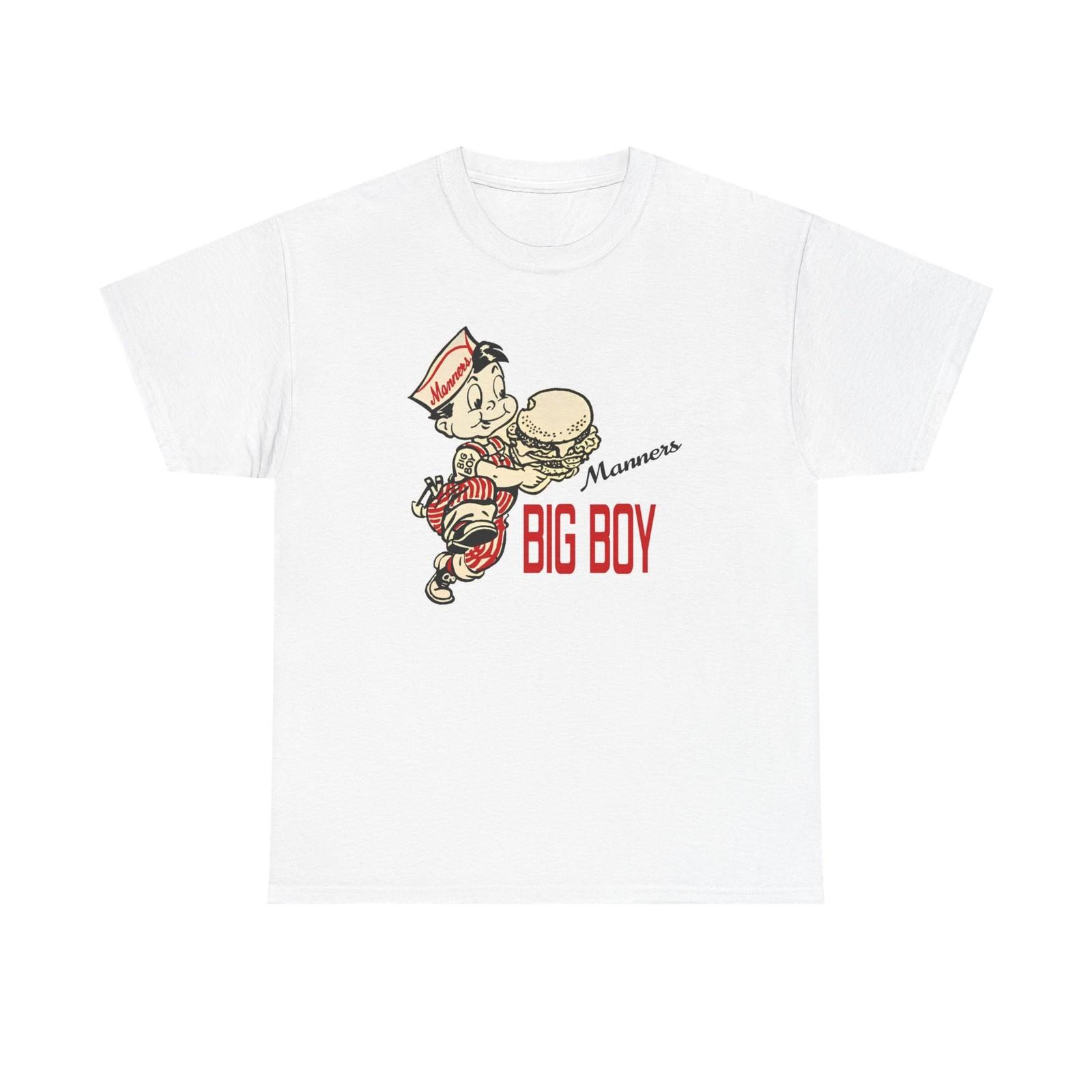 Big Boy Burgers Graphic T Shirt Vintage Logo Unisex Heavy Cotton Tee S