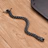 Stainless Steel Vintage Dual-Sided Bracelet Men Women Punk Streetwear Geometric Chain Accessory