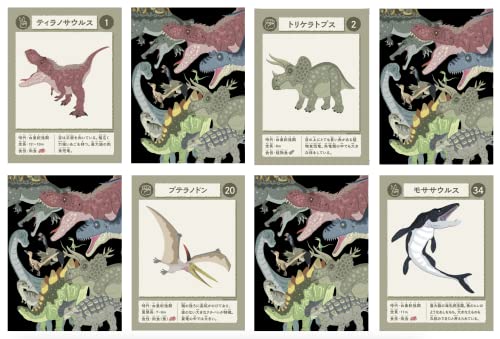 Children's Card Game (Value Set (Dinosaur Pair Cards, Dinosaur Encyclopedia Skeleton Desk Pad))
