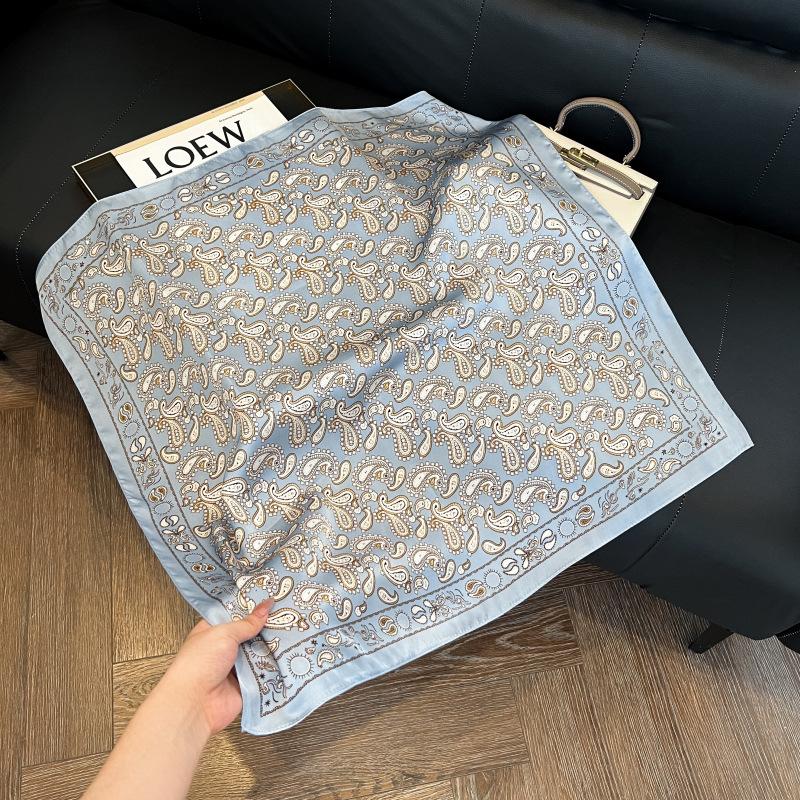 New versatile fashion silk small square scarf professional scarf silk scarf spring and summer matching scarf temperament simple silk scarf