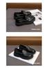 Kinderschuhe im britischen Stil aus schwarzem Leder - Lässige Frühjahrs-/Herbst-Fahrschuhe für Jungen und Mädchen