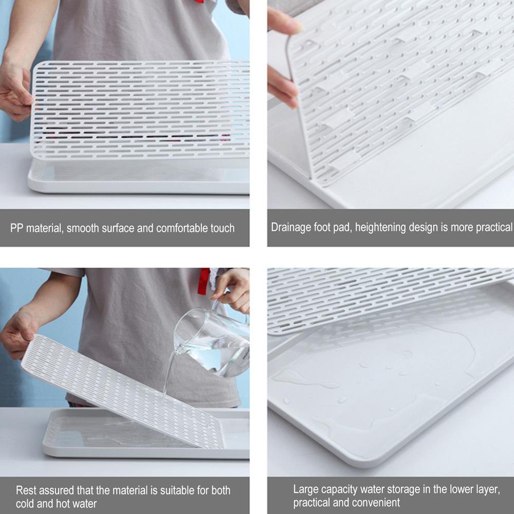 Cutlery Filter Plate Plastic Drain Tray Dish Rack Multi-Use Bowl Cup Drainer Kitchen Tableware