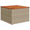VidaXL Ensemble de Canapés de Jardin 5 Pièces avec Coussins Beige Poly Rattan Acacia 3348022