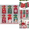Christmas Gift Packaging Bags With Drawstring Ribbon Santa Print For Events