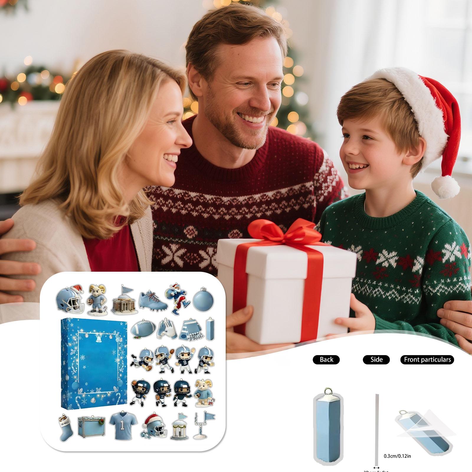 

2D Плоская Коробка Самолет 24 шт. Серия Адвент-календарь Рождественский Отсчет One Size синий