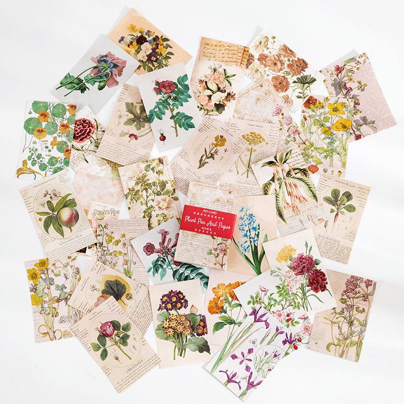 8 Styles 60 Pcs Retro Life Series Mini Note Pad DIY Decorative Material Paper Scrapbooking Material Junk Journal Supplies