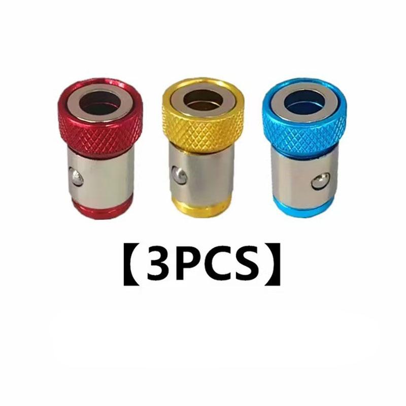 3pcs Magnetic Ring Cross Phillips Screwdriver Bit Holder 6.35mm 1/4 Universal Alloy Anti-corrosion Strong Magnetizer