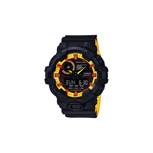 

CASIO Unisex Liquid Crystal/Analog Dual Display Series Watch GA-700BY-1A GA-700BY-1A Black, Yellow