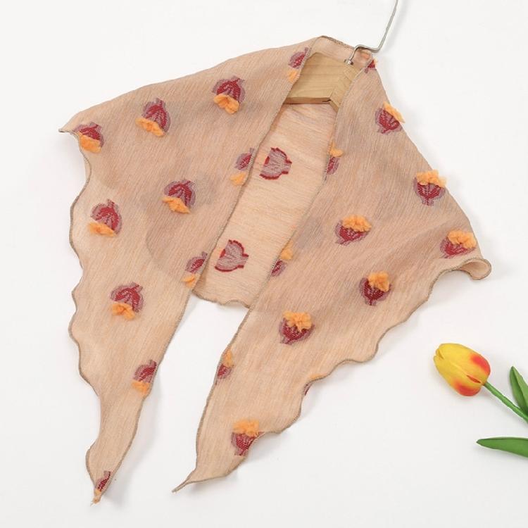 Lightweight Silk Triangular Kerchief Breathable Comfortabel Thin Scarf Lace Headscarf for Women Offer Comfort Fashion