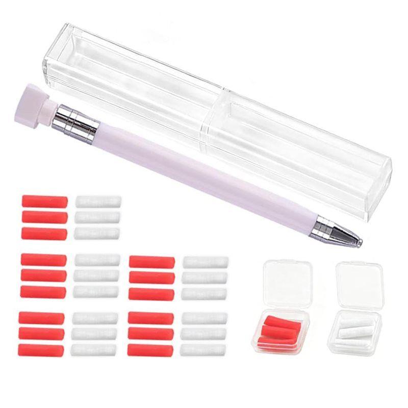 A96K-For Diamond Art,Nail DIY Craft Refillable Wax Pen 2025 New With Ergonomic Grip, Pink