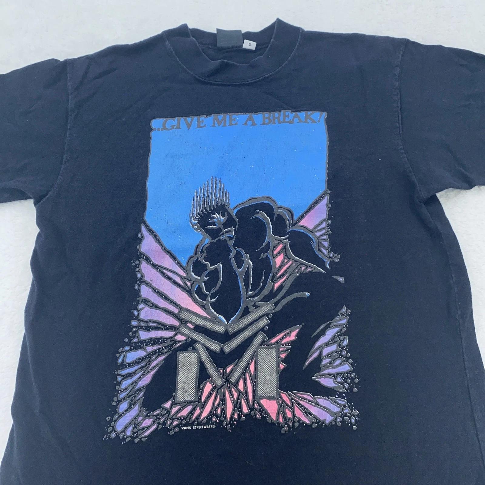 

Vintage Rank Streetwear Give Me A Break Shirt Mens Small gym 90s USA strongman 3XL