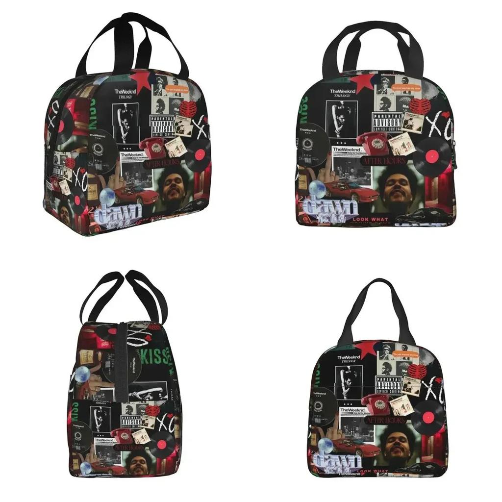 The Weeknd After Hours Till Dawn Tour Insulated Lunch Bag for Women Children Leakproof Food Boxes Thermal Lunch Box Tote
